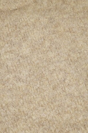 Zusss boucle trui met ronde hals beige