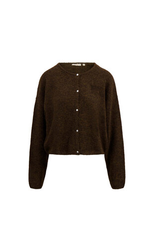 Zusss basic vestje chocoladebruin