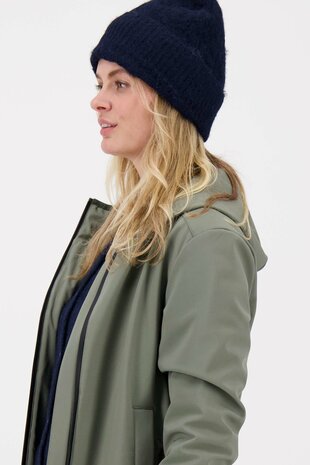 Zusss gebreide muts met kabels navy