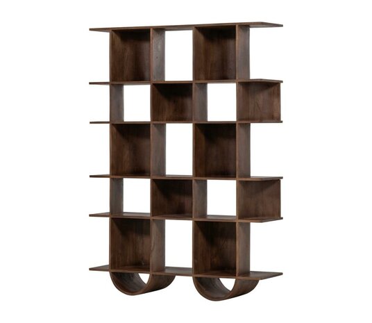 WOOOD Sinne Boekenkast Hout 180x130 Walnoot