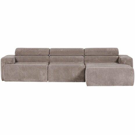 WOOOD Novi Chaise Longue Bank Rechts Ribstof Zand
