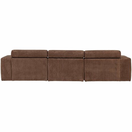 WOOOD Novi Chaise Longue Bank Rechts Ribstof Mokkabruin
