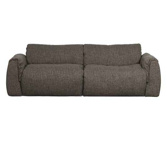 WOOOD Baggy 2-zits Bank Geweven Stof Warmgrijs Melange