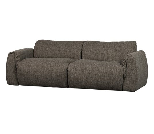 WOOOD Baggy 2-zits Bank Geweven Stof Warmgrijs Melange