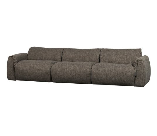 WOOOD Baggy 3-zits Bank Geweven Stof Warmgrijs Melange