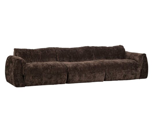 WOOOD Baggy 3-zits Bank 3D Chenille Donkerbruin