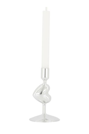 Zusss kandelaar glas hartje zilver