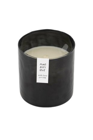 Zusss geurkaars hammered glas antracietgrijs
