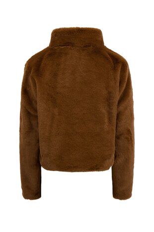Zusss faux fur jasje mid brown