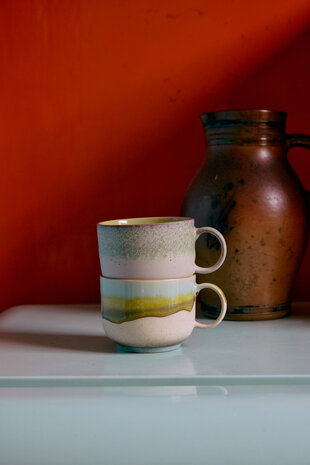 HKLIVING 70s ceramics: tea cups, neo, set of 2