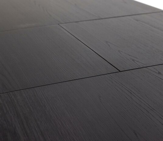 WOOOD Arros Eettafel Uitschuifbaar 180-220x90cm MDF Zwart