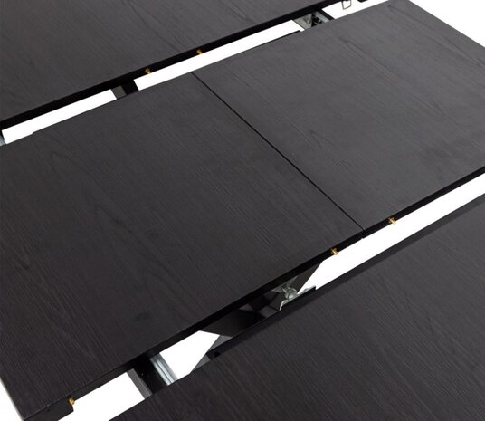 WOOOD Arros Eettafel Uitschuifbaar 180-220x90cm MDF Zwart