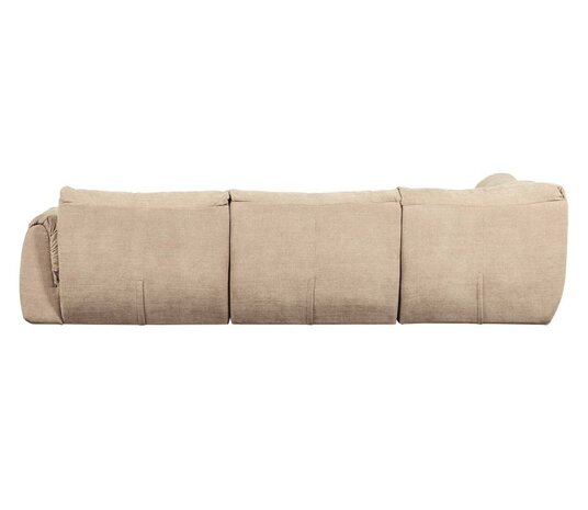 WOOOD Baggy Hoekbank Links Geweven Chenille Zand