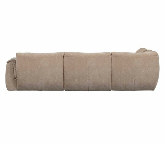 WOOOD Baggy Hoekbank Links 3D Chenille Zand