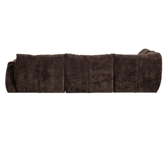 WOOOD Baggy Hoekbank Links 3D Chenille Donkerbruin