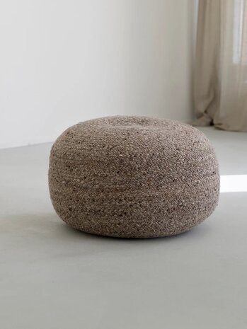 Beside Rugs poef Ease Light Brown