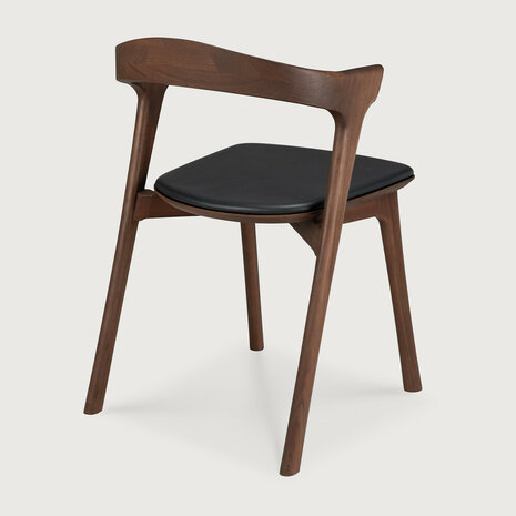 Ethnicraft Bok Chair Teak Brown - Black Leather