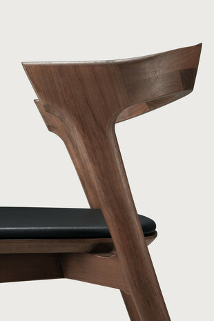 Ethnicraft Bok Chair Teak Brown - Black Leather