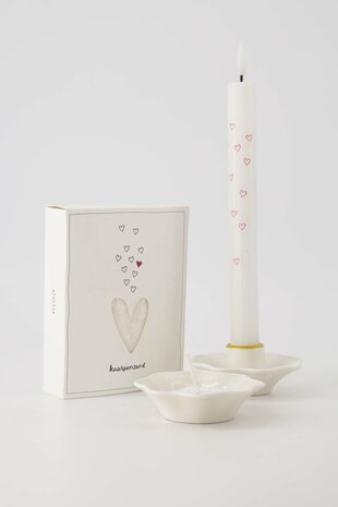 Zusss set van 2 ledkaarsen love wit/groen/rood