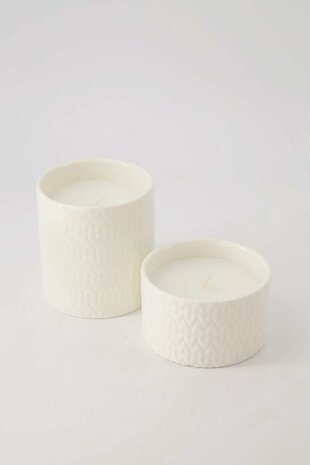 Zusss geurkaars Keramiek Met Deksel Hartje M Wit/Goud Wit