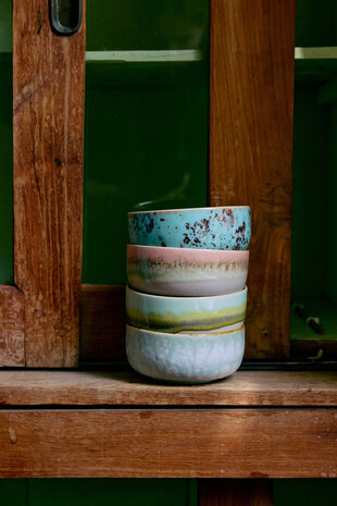 HKLIVING 70s ceramics Dessert Bowls Impression set of 4  