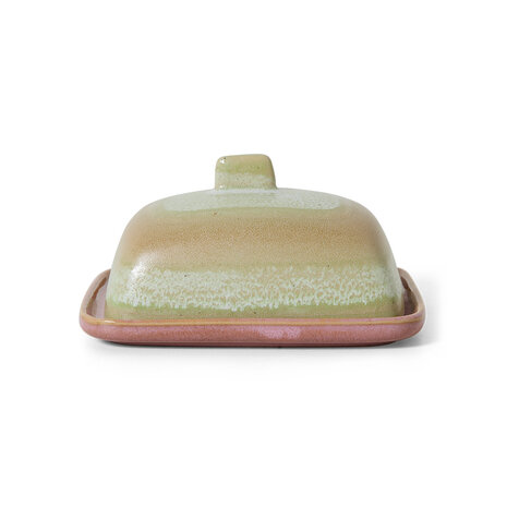 HKLIVING 70's ceramics Butter Dish Skyline