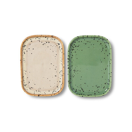 HKLIVING 70's ceramics Small Trays Crayon, set of 2