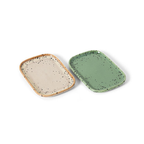 HKLIVING 70's ceramics Small Trays Crayon, set of 2