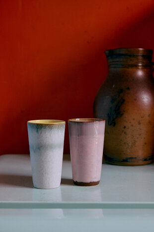 HKLIVING 70's ceramics Latte Mugs Fresco, set of 2