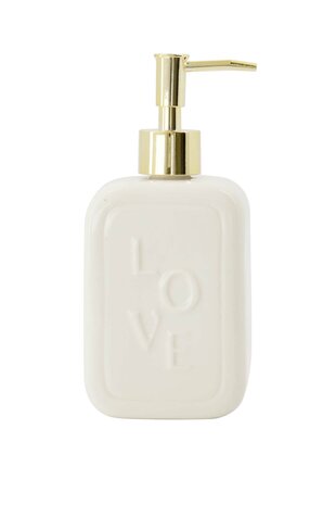 Zusss zeeppomp keramiek love wit goud
