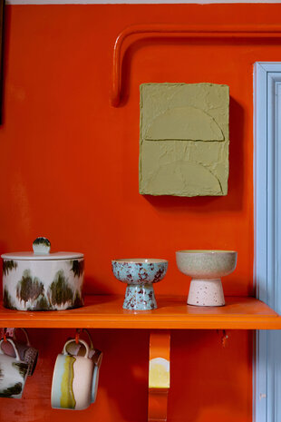 HKLIVING 70s Ceramics Tapas Bowl On Base Slush, L