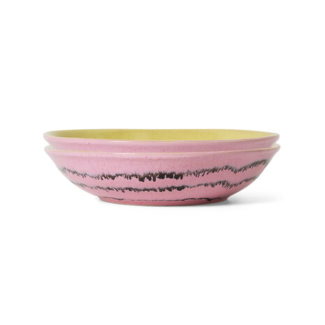 HKLIVING 70s Ceramics Curry Bowls Bubble, Set Of 2