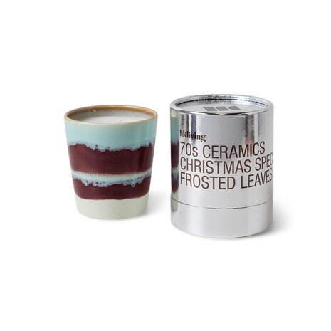 HKLIVING 70s ceramics Christmas special frosted leaves