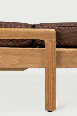 Ethnicraft Jack Outdoor Verstelbaar Ligbed Burgundy