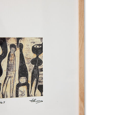 HKLIVING Framed Artwork funky ninja's, 40x50cm