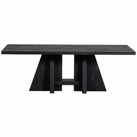 WOOOD Premium Kean Eettafel Met Middenpoot Mango Zwart 220x100 cm