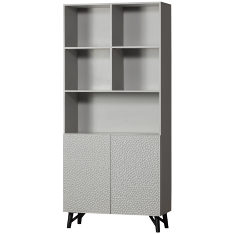 WOOOD Essentials  Carved Organic 2-deurs Opbergkast Mist