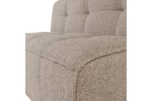 Vtwonen Cluster Eetbankje Met Rugleuning Bouclé Khaki Bruin