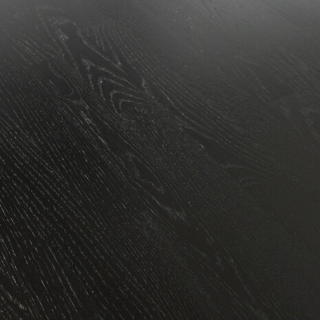 WOOOD Essentials Arthur Eettafel Ovaal Met H-poot Eiken Zwart