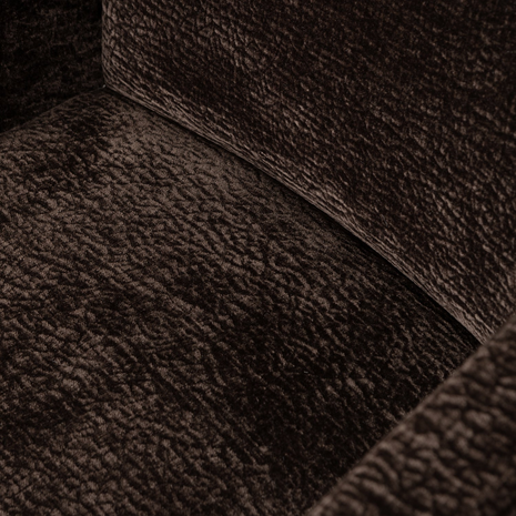 WOOOD Essentials Mount Eetkamerstoel Met Armleuning 3D Chenille Donkerbruin