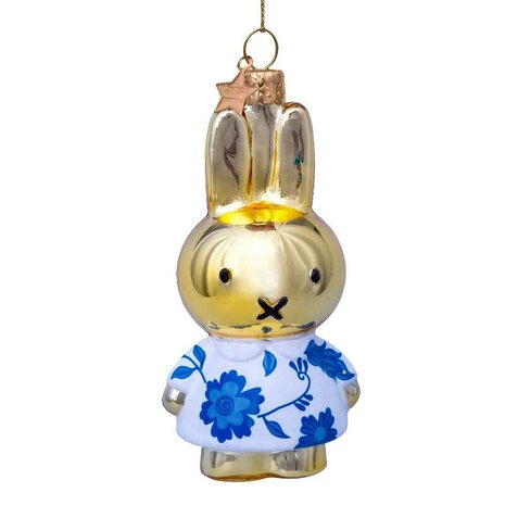 Vondels Ornament glas Nijntje-Miffy Delfts blauw jurkje