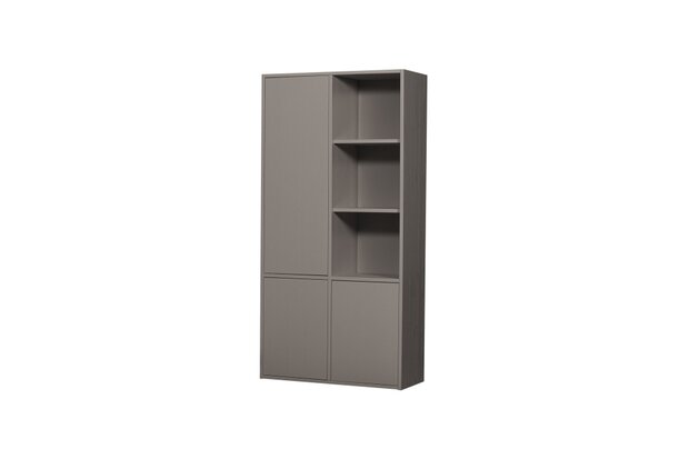 WOOOD Essentials Merel Opbergkast Grenen Warmgrijs