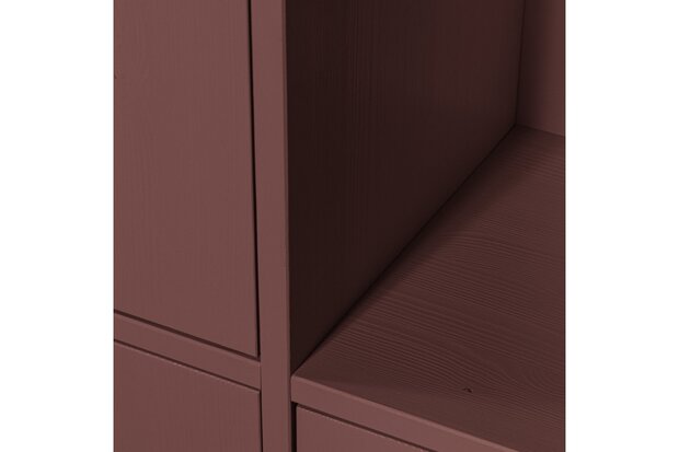 WOOOD Essentials Merel Opbergkast Grenen Bordeauxrood