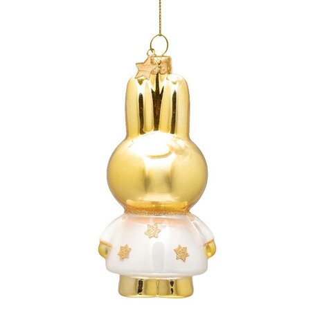 Vondels Ornament glas Nijntje-Miffy gold stars jurkje