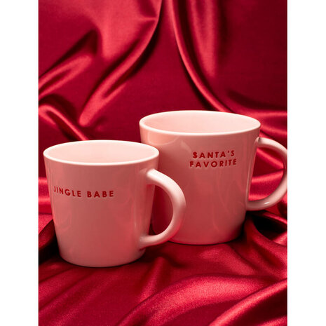 Vondels Thee mok SANTA'S FAVORITE roze 