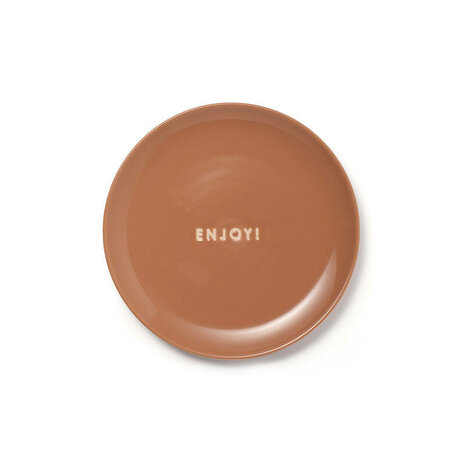 Vondels gebaksbordje Enjoy terracotta