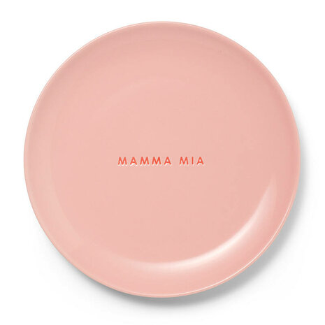 Vondels ceramic ontbijtbord mamma mia pink