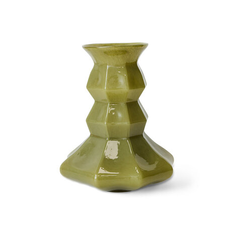 HKLIVING Silhouette glass vase, green