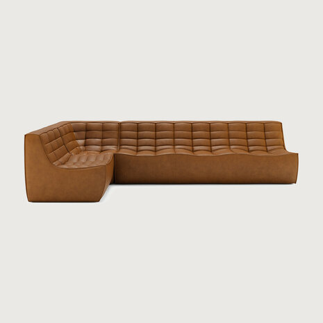 Ethnicraft N701 Modulaire Sofa Set Mini Links Old Saddle 