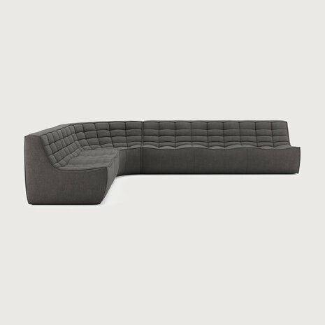 Ethnicraft N701 Modulaire Sofa Set Links Dark Grey